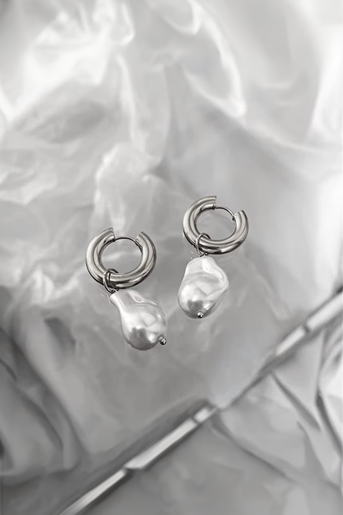Ophelia Pearl Drop Hoops